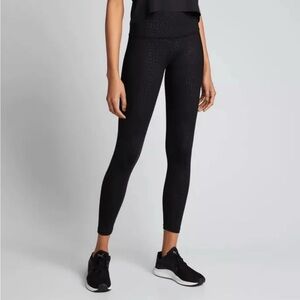 Beyond Yoga Black Croc-Embossed Sportflex High Waisted Legging